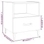 Nachttische 2 Stück glänzend weißes Sperrholz von vidaXL, Nachttische - Ref: Foro24-812037, Preis: 66,47 €, Rabatt: %
