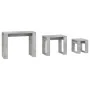 Stackable tables 3 pieces plywood gray concrete by vidaXL, Side tables - Ref: Foro24-808607, Price: 43,41 €, Discount: %