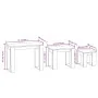 Stackable tables 3 pieces plywood gray concrete by vidaXL, Side tables - Ref: Foro24-808607, Price: 43,41 €, Discount: %