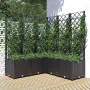 Planter with black PP trellis 120x120x136 cm by vidaXL, Pots and planters - Ref: Foro24-318277, Price: 207,84 €, Discount: %