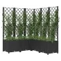 Planter with black PP trellis 120x120x136 cm by vidaXL, Pots and planters - Ref: Foro24-318277, Price: 207,84 €, Discount: %