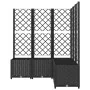 Planter with black PP trellis 120x120x136 cm by vidaXL, Pots and planters - Ref: Foro24-318277, Price: 207,84 €, Discount: %