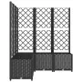 Planter with black PP trellis 120x120x136 cm by vidaXL, Pots and planters - Ref: Foro24-318277, Price: 207,84 €, Discount: %