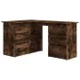Escritorio de esquina contrachapada roble ahumado 145x100x76cm de vidaXL, Escritorios - Ref: Foro24-815441, Precio: 143,84 €,...