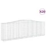 Cestas de gaviones 20 uds forma de arco hierro 400x50x120/140cm de vidaXL, Maceteros y jardineras - Ref: Foro24-3145979, Prec...