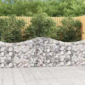 Gabion baskets 8 units arch shape iron 200x30x80/100 cm by vidaXL, Pots and planters - Ref: Foro24-3145415, Price: 569,21 €, ...