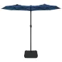 Sombrilla doble con luces LED azul 316x240 cm de vidaXL, Sombrillas - Ref: Foro24-362976, Precio: 117,52 €, Descuento: %