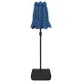 Sombrilla doble con luces LED azul 316x240 cm de vidaXL, Sombrillas - Ref: Foro24-362976, Precio: 117,52 €, Descuento: %