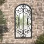 Black iron garden mirror for outdoor use 70x30 cm by vidaXL, Mirrors - Ref: Foro24-318376, Price: 90,83 €, Discount: %
