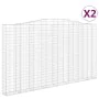 Gabionenkörbe 2 Stk. Bogenform Eisen 400x30x220/240 cm von vidaXL, Töpfe und Pflanzgefäße - Ref: Foro24-3145904, Preis: 523,2...