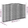 Gabionenkörbe 2 Stk. Bogenform Eisen 400x30x220/240 cm von vidaXL, Töpfe und Pflanzgefäße - Ref: Foro24-3145904, Preis: 523,2...