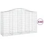Gabionenkörbe 40 Stück Bogenform Eisen 200x50x120/140 cm von vidaXL, Töpfe und Pflanzgefäße - Ref: Foro24-3145679, Preis: 3,0...