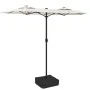 Doppelter Sonnenschirm mit sandweißen LED-Lichtern 316x240 cm von vidaXL, Sonnenschirme - Ref: Foro24-362969, Preis: 137,26 €...