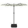 Doppelter Sonnenschirm mit sandweißen LED-Lichtern 316x240 cm von vidaXL, Sonnenschirme - Ref: Foro24-362969, Preis: 137,26 €...