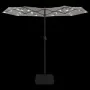 Doppelter Sonnenschirm mit sandweißen LED-Lichtern 316x240 cm von vidaXL, Sonnenschirme - Ref: Foro24-362969, Preis: 137,26 €...
