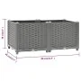 Arriate polipropileno 80x40x38 cm de vidaXL, Maceteros y jardineras - Ref: Foro24-153294, Precio: 53,01 €, Descuento: %