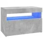 Mueble de TV con luces LED gris hormigón 60x35x40 cm de vidaXL, Muebles TV - Ref: Foro24-804417, Precio: 41,71 €, Descuento: %