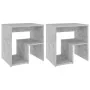 Bedside tables 2 pcs concrete gray plywood 40x30x40 cm by vidaXL, Nightstands - Ref: Foro24-806337, Price: 42,66 €, Discount: %