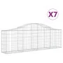 Gabion baskets 7 units, arched shape, iron, 200x30x60/80 cm by vidaXL, Pots and planters - Ref: Foro24-3145393, Price: 589,29...