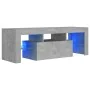 TV cabinet with LED lights concrete gray 120x35x40 cm by vidaXL, TV Furniture - Ref: Foro24-804350, Price: 78,95 €, Discount: %