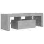 TV cabinet with LED lights concrete gray 120x35x40 cm by vidaXL, TV Furniture - Ref: Foro24-804350, Price: 78,95 €, Discount: %