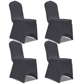 Elastic chair cover 4 units anthracite gray by vidaXL, Covers - Ref: Foro24-131415, Price: 18,51 €, Discount: %