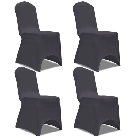 Elastischer Stuhlbezug 4 Einheiten anthrazitgrau von vidaXL, Abdeckungen - Ref: Foro24-131415, Preis: 20,58 €, Rabatt: %