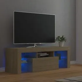TV stand with LED lights Sonoma oak 120x35x40 cm by vidaXL, TV Furniture - Ref: Foro24-804349, Price: 75,65 €, Discount: %