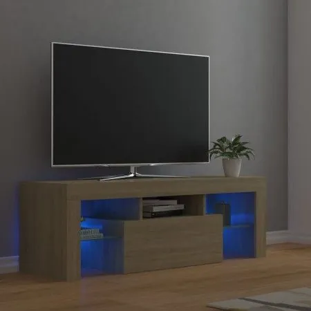 TV-Möbel mit LED-Leuchten Sonoma Eiche 120x35x40 cm von vidaXL, TV-Möbel - Ref: Foro24-804349, Preis: 75,65 €, Rabatt: %