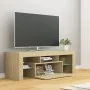 TV-Möbel mit LED-Leuchten Sonoma Eiche 120x35x40 cm von vidaXL, TV-Möbel - Ref: Foro24-804349, Preis: 75,65 €, Rabatt: %