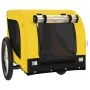 Bicycle trailer for pets, made of iron and Oxford fabric in yellow and black. by vidaXL, pet strollers - Ref: Foro24-94008, P...