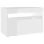 TV cabinets with LED lights 2 pcs glossy white 60x35x40 cm by vidaXL, TV Furniture - Ref: Foro24-804422, Price: 78,42 €, Disc...