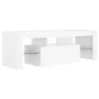 Mueble para TV con luces LED blanco 120x35x40 cm de vidaXL, Muebles TV - Ref: Foro24-804346, Precio: 76,42 €, Descuento: %