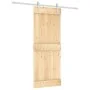 Puerta corredera con herrajes madera maciza de pino 80x210 cm de vidaXL, Puertas - Ref: Foro24-3203027, Precio: 175,86 €, Des...