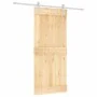 Puerta corredera con herrajes madera maciza de pino 90x210 cm de vidaXL, Puertas - Ref: Foro24-3203029, Precio: 194,35 €, Des...