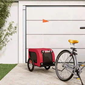 Pet Bicycle Trailer Iron Oxford Cloth Red Black by vidaXL, pet strollers - Ref: Foro24-93999, Price: 89,06 €, Discount: %