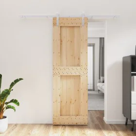 Puerta corredera con herrajes madera maciza de pino 70x210 cm von vidaXL, Türen - Ref: Foro24-3203032, Preis: 173,51 €, Rabat...
