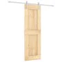 Puerta corredera con herrajes madera maciza de pino 70x210 cm by vidaXL, Doors - Ref: Foro24-3203032, Price: 177,34 €, Discou...