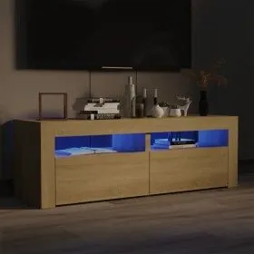 TV-Schrank mit LED-Leuchten Sonoma-Eiche 120x35x40 cm von vidaXL, TV-Möbel - Ref: Foro24-804358, Preis: 78,19 €, Rabatt: %