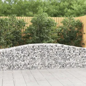 3 units of arched-shaped gabion baskets, iron, 400x50x60/80 cm. by vidaXL, Pots and planters - Ref: Foro24-3145931, Price: 41...