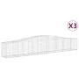 3 units of arched-shaped gabion baskets, iron, 400x50x60/80 cm. by vidaXL, Pots and planters - Ref: Foro24-3145931, Price: 41...