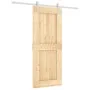 Puerta corredera con herrajes madera maciza de pino 85x210 cm de vidaXL, Puertas - Ref: Foro24-3203034, Precio: 197,62 €, Des...