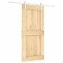 Schiebetür mit Beschlägen aus massivem Kiefernholz, 95 x 210 cm von vidaXL, Türen - Ref: Foro24-3203036, Preis: 200,33 €, Rab...