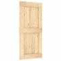 Schiebetür mit Beschlägen aus massivem Kiefernholz, 95 x 210 cm von vidaXL, Türen - Ref: Foro24-3203036, Preis: 200,33 €, Rab...
