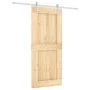 Sliding door with solid pine wood hardware 90x210 cm by vidaXL, Doors - Ref: Foro24-3203035, Price: 211,11 €, Discount: %