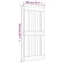 Sliding door with solid pine wood hardware 90x210 cm by vidaXL, Doors - Ref: Foro24-3203035, Price: 211,11 €, Discount: %