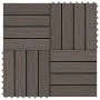 Porch tiles deep relief WPC 1 m² dark brown 11 units by vidaXL, Floors and carpets - Ref: Foro24-45038, Price: 80,37 €, Disco...