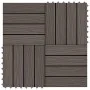 Verandafliesen Tiefrelief WPC 1 m² dunkelbraun 11 Einheiten von vidaXL, Böden und Teppiche - Ref: Foro24-45038, Preis: 80,34 ...