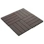 Verandafliesen Tiefrelief WPC 1 m² dunkelbraun 11 Einheiten von vidaXL, Böden und Teppiche - Ref: Foro24-45038, Preis: 80,34 ...