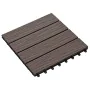Porch tiles deep relief WPC 1 m² dark brown 11 units by vidaXL, Floors and carpets - Ref: Foro24-45038, Price: 80,37 €, Disco...
